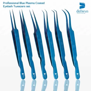 Black Plasma Coated Eyelash Tweezers
