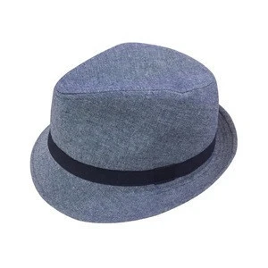 Blue color men cotton formal bowler hat for sale