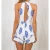 Import Blue&amp;White Keyhole Playsuit Casual Dress 2016 China Supplier from China