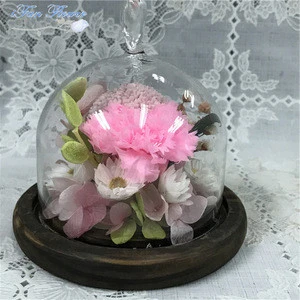 Bottom price best choice flowers in glass dome