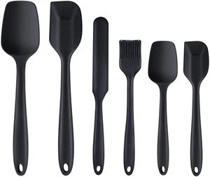 BPA FREE Non Stick And Great Grip Silicone Spatula 7 Piece Set For Cooking ,Baking and Mixing