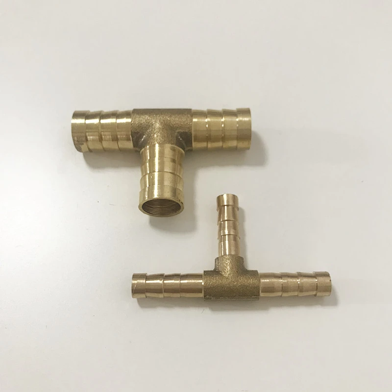 Brass Hose Splicer Fitting Copper Hose Barb Tee Tube Connector