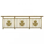 Bronze Cast Aluminum Stair Railing and Terrace Baluster Railing Design Aluminum Handrail