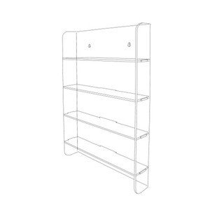 BT Clear acrylic wall mounted display rack ideal for nail polish