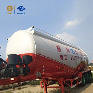 Bulk Cement Tank Truck Trailer 30000 kg , truck trailer rear lights led