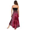 C Clothing Women Vacation Skirt Worn In Two Different Ways Sexy Halter Dress And Long Skirt