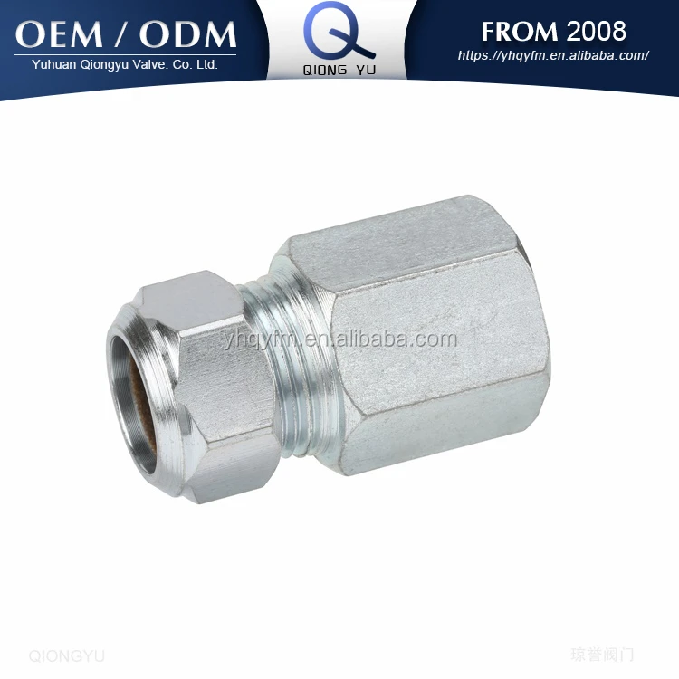 carbon steel pipe female fitting hydraulic tube fitting coupler compression fitting