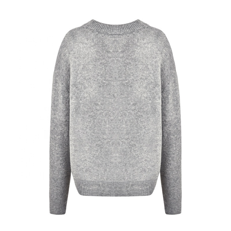 Casual letters jacquard woolen sweater designs for ladies