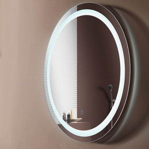 CE IP 44 Round Illuminated Led Light Bathroom Wall Mirror with Multi-functions