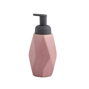 Ceramic pink hand sanitizer liquid soap dispenser novelty shampoo dispenser