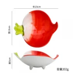 Ceramic vegetable shape plate dish home sauce snack dish fruit salad dish