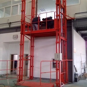 Cheap price wall mounted rail lift / Leading goods guide lift elevator