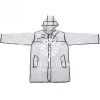 Cheap Sale Summer Fashion Waterproof Hooded Rain Coat Poncho Jackets Free Size Transparent Clear PVC Raincoat