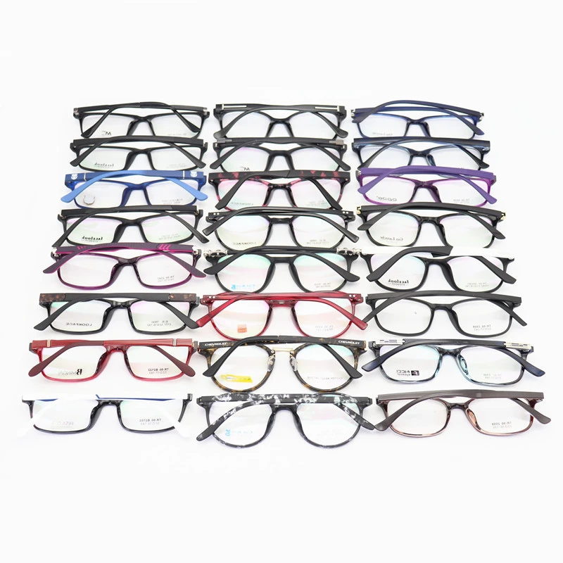 Cheap stock assort ready made mixed colors eyeglass high quality TR90 optical  eye glasses frames