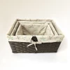 Cheap willow wicker Flower/Fruit Basket Natural colour shopper wicker basket Foldable Handwoven Cube Wicker Storage Basket Bin