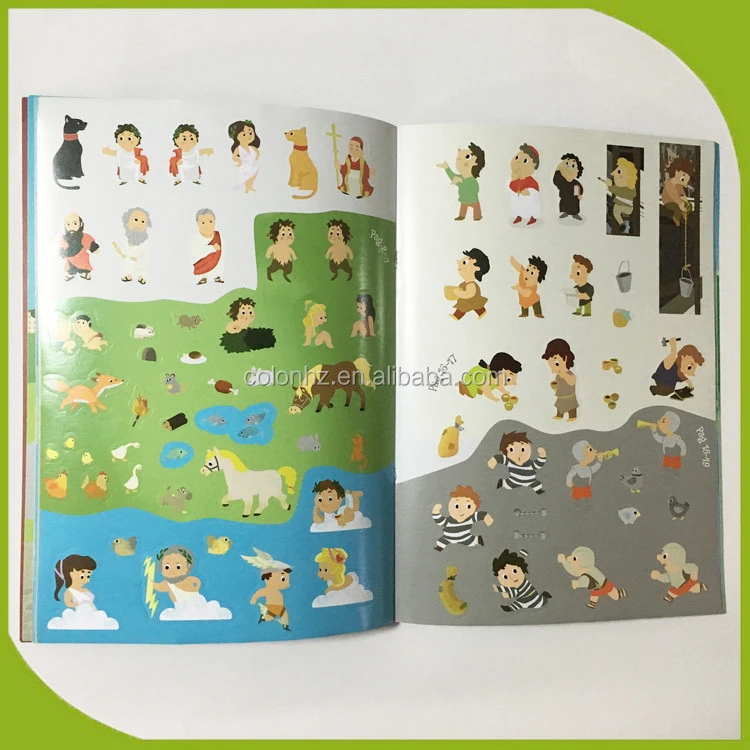 Children activity photo sticker book printing service