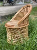 Childrens chair made from natural rattan can be used as a beautiful, environmentally friendly chair for children to study