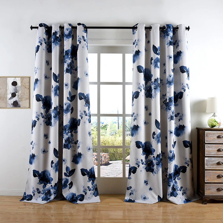 China 100% Polyester Curtains For The Living Room Ready Made