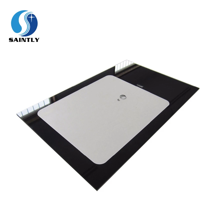 China factory supply 2mm smart home appliance touchscreen lcd display cover small silk screen printed AG tempered glass