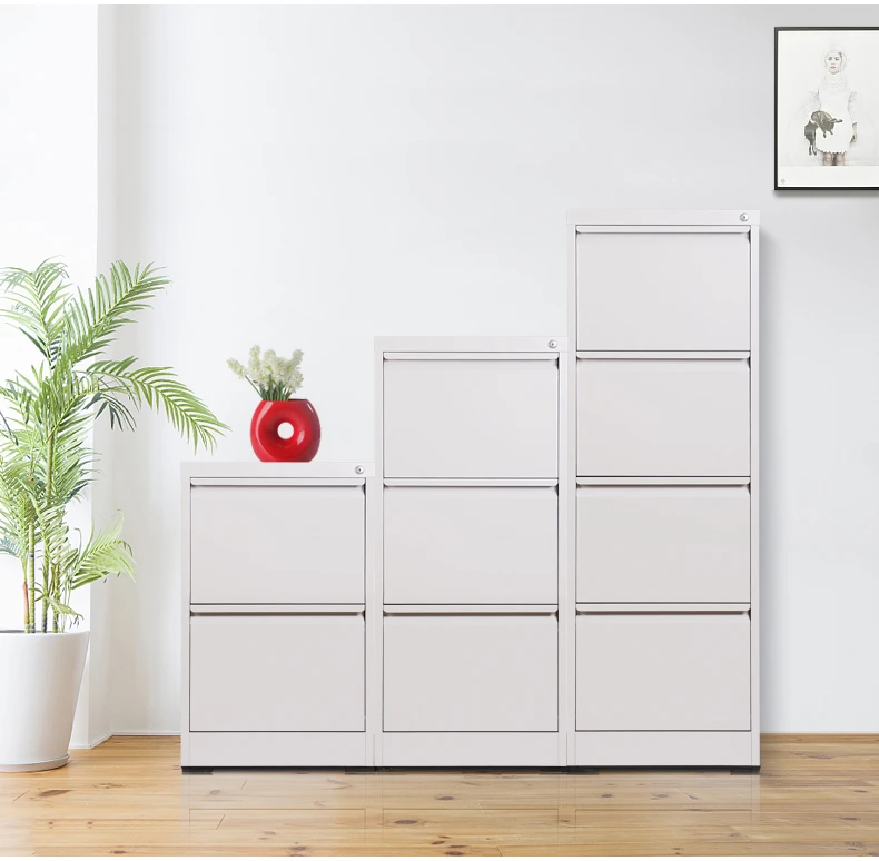 China Luoyang manufacture 4 drawers vertical office steel filing cabinet specifications with goose neck handle file cabinet