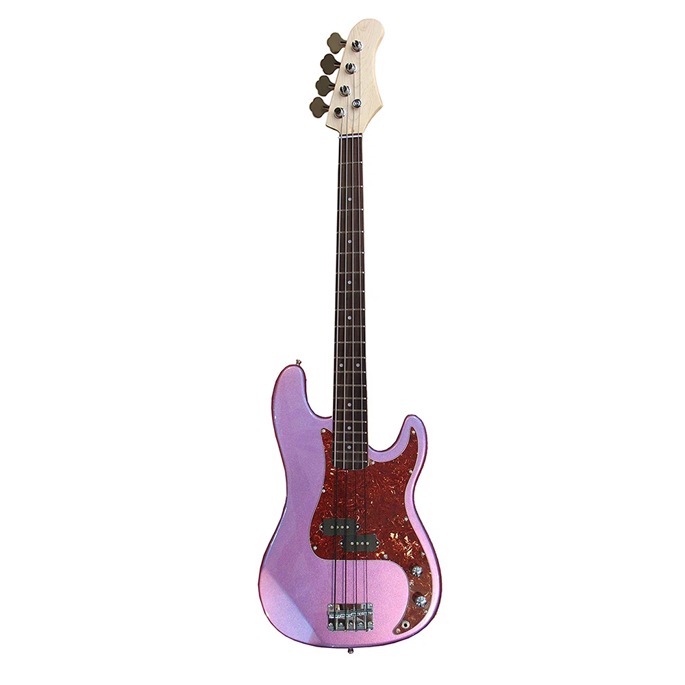 China wholesaler high grade Rosewood Electric Bass with white plate