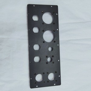 Chinese cheap Sheet Metal Fabrication service customized aluminum alloy parts after laser cutting, black anodized, Studded nail