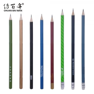 Chinese Factory Cheap Promotional Custom Printed Logo Wooden Pencil for Hotel