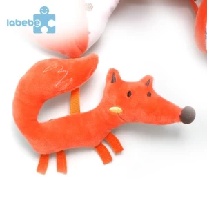 Chinese Factory Wholesale Cute Fox Hanging Toys Luxurious Doll Bed Bell Crib Spiral Crib Toys for Baby
