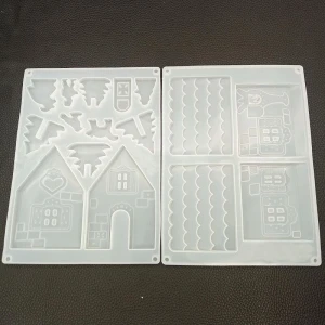Christmas House Crystal Epoxy Silicone Mould For Diy