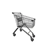 Chrome Plating Supermarket Hand Push Shopping Trolley Shopping Cart