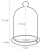 Import Clear Wedding Decorative Dome Bell Glass Display Cloche With Wooden from China