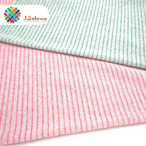 Cloth material 52%rayon 38%lurex stripe hacci knit fabric