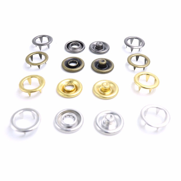 Clothing Accessories Plating Ring Metal Prong Snap Button