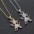 Import CN195 Fashion animal  Pendant  Brass Micro pave with CZ Bling Bling Mens Heart  Necklace Rock Hip  hop Jewelry from China