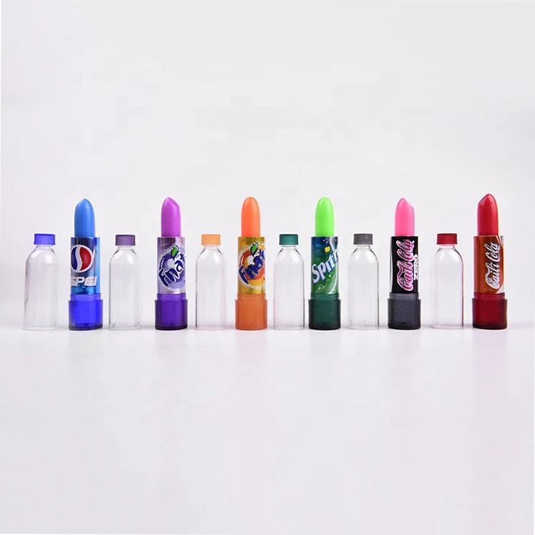 Cola shape tube hot-sale moisturizing magic lipstick changeable lipstick cute lip balm lipstick