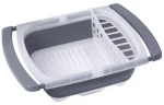 Collapsible Plastic Dish Rack with Drain Board  dish drying rack