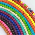 colorful turquoise beads strands for jewelry making  6mm 8mm 10mm 12mm round turquoise loose beads jewelry accessories