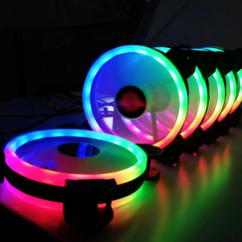 coolmoon RGB FAN 120mm PC Computer cooling fan rgb with RF Remote Control  Speed  led  case fan  Factory Price