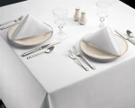 cotton and polycotton sateen fabric for tablecloth white table cloth