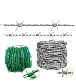 Courtyard Fence Wrapped with PVC Iron Wire Single Strand Thorn Rope Construction Site Fence Wrapped