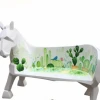 custom amusement theme park decorative cartoon animal  sculpture outdoor garden fiberglass long bench