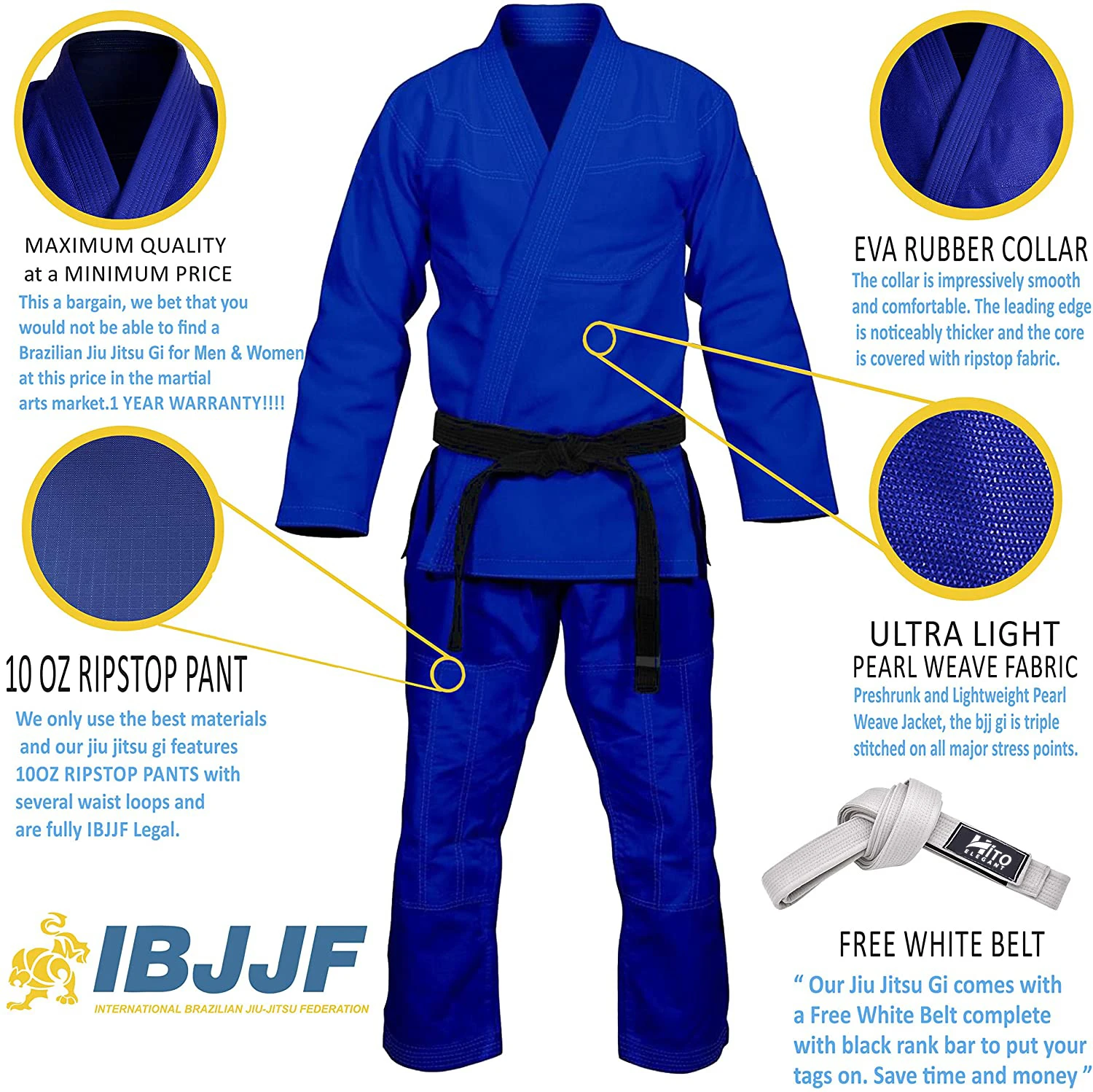 Custom Brazilian Jiu Jitsu Gi Bjj Uniforms Suppliers HITO ELEGANT