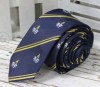 Custom design polyester jacquard necktie woven tie printed neckwear cravat for men
