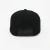 Import custom flat brim black snapback hats with 3D puff embroidery from China
