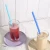 Custom flexible smoothie drinking straws Silicone drink Straw with cleaning brushes for hot drink