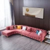 Custom furniture American country fashionable sitting room button 3-seat sofa