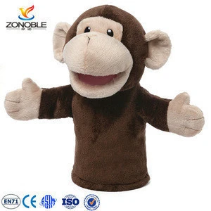 Custom hand puppet plush Educational toys for kids stuffed animal cow hand puppet for sale