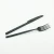 Import custom kitchen Tool wholesale  Bright Black table fork spoon set forks and knives stainless steel from China