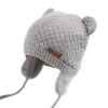 Custom Logo Cute Wool Knitted Winter Baby Kids Beanie Hats