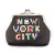 Custom Logo Tourist Souvenir Purse Portable New York Coin Purse With Metal Clasp